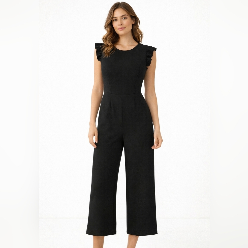 Hippie Rose Black Ruffle Sleeve Jumpsuit